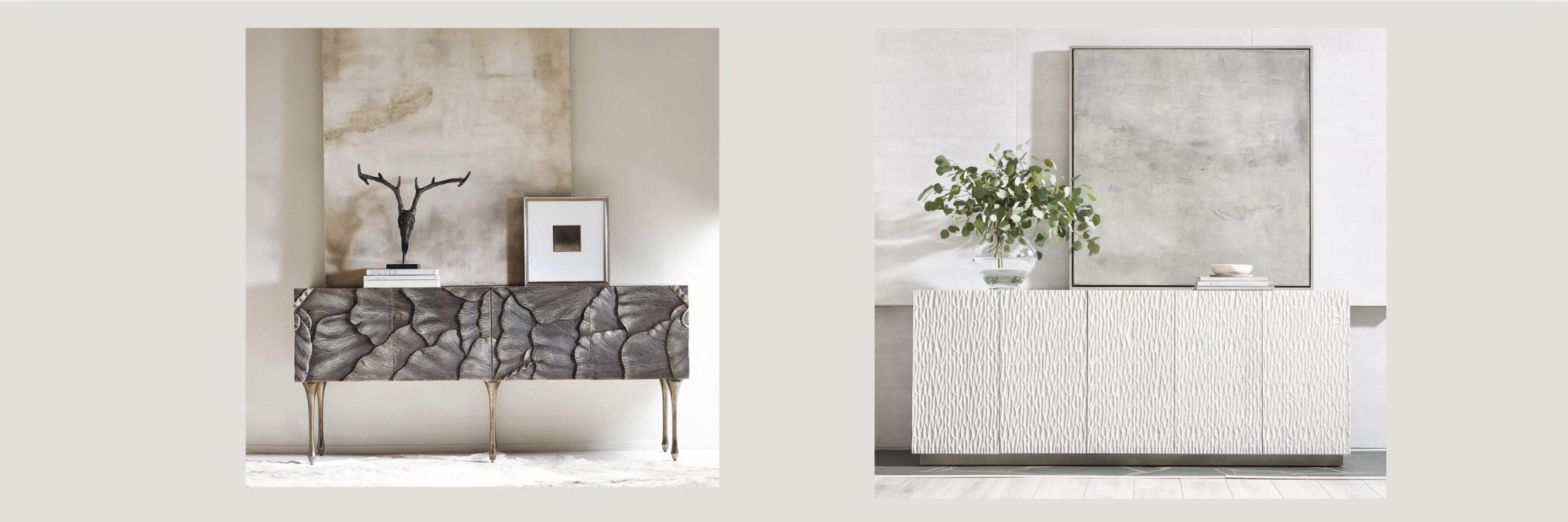 Need copy like “Modern Contrast. Sculptural Comfort.” or tag ideas for this look? I’ve got it on deck.