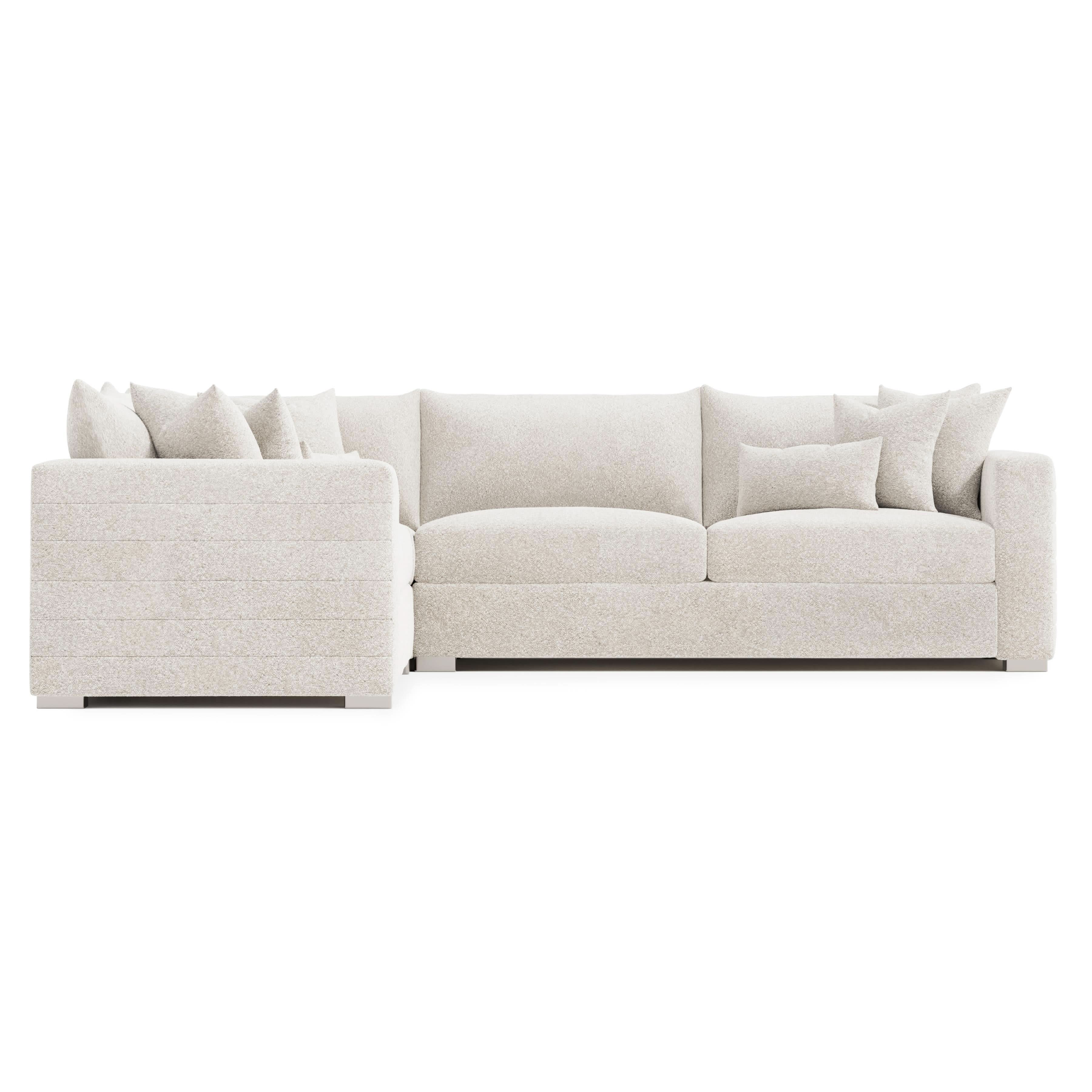 Helena Fabric Sectional Metal Foot