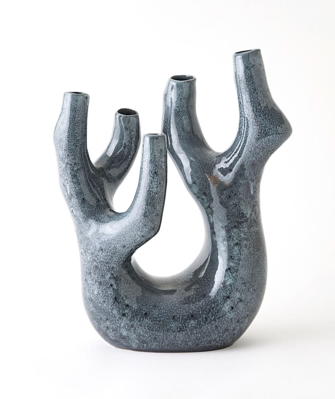 Creation Vase – Gloss Reactive Blue – Large