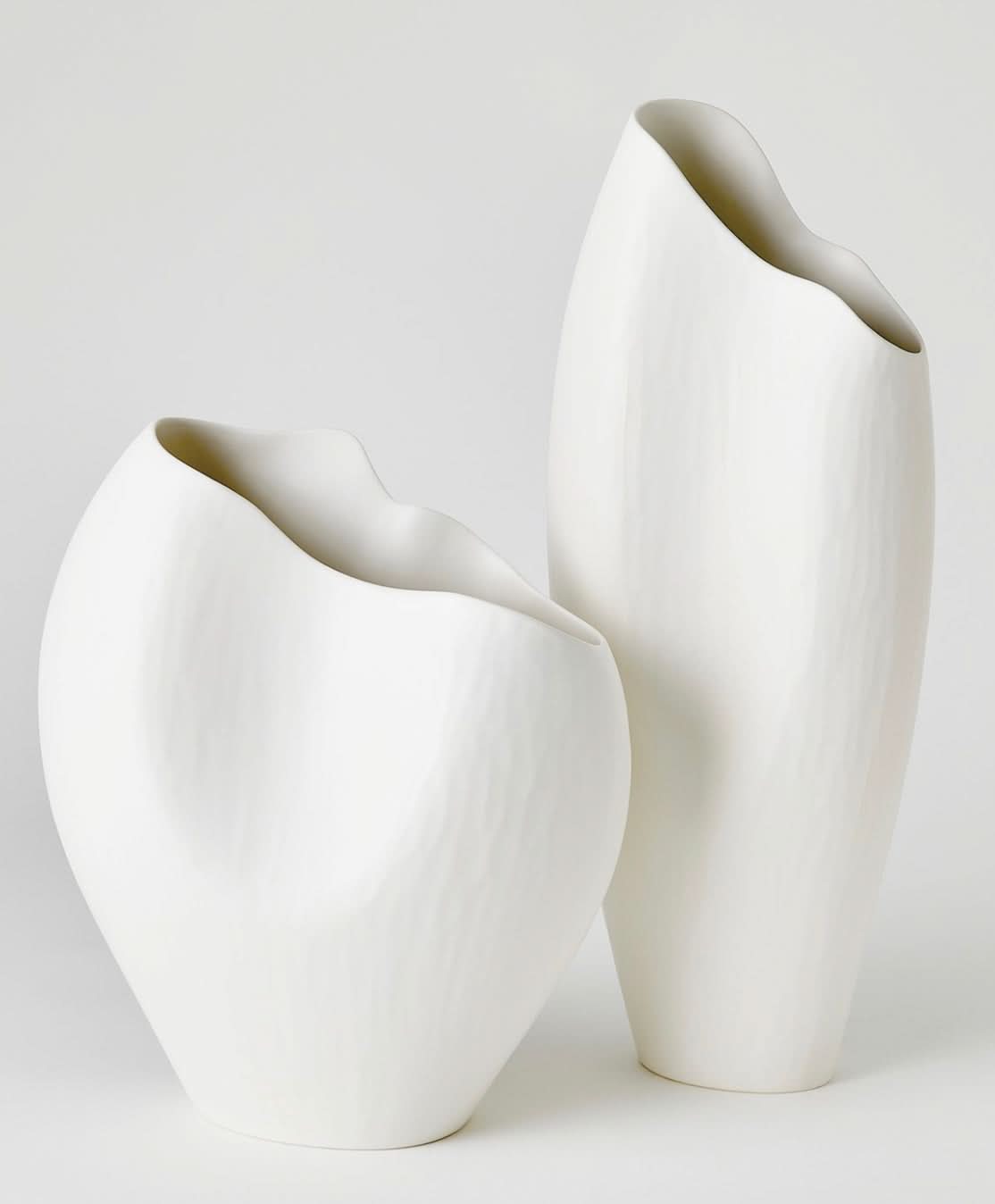 Horn Vase – Matte White – Large