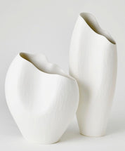 Horn Vase – Matte White – Small