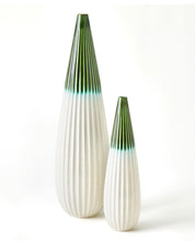 Furrow Taper Vase – Emerald – Large
