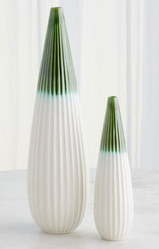 Furrow Taper Vase – Emerald – Large