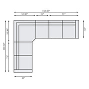 Lioni Leather Power Motion Sectional