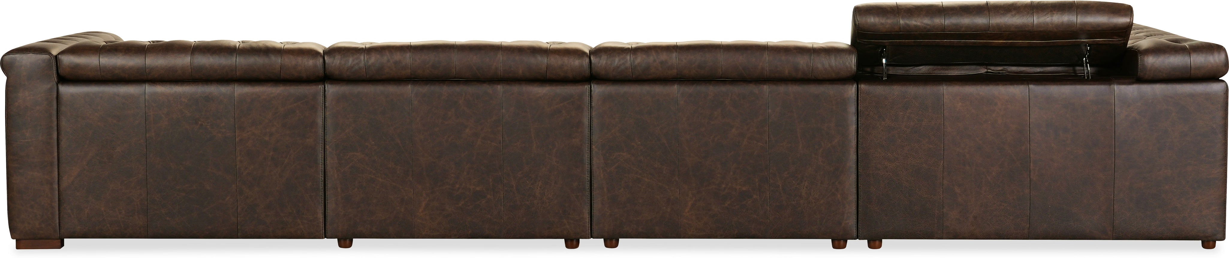 Savion Deux 6 Seat Sectional with Three Power Recliners and Seven Power Headrests