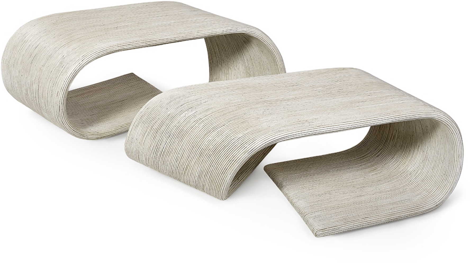 ALLEGRO RATTAN COFFEE TABLE, WHITE