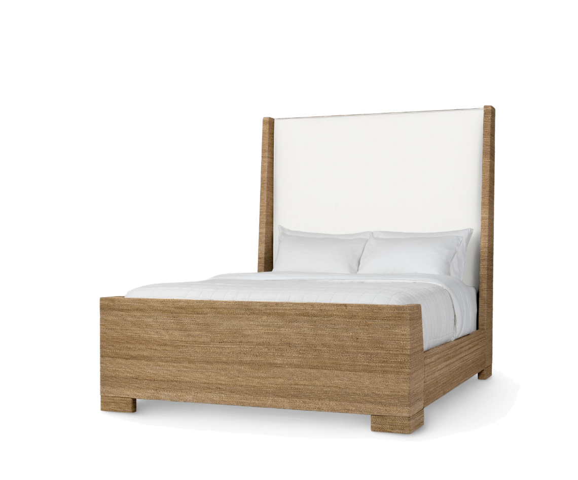 Woodside Sleigh Bed Queen, Natural