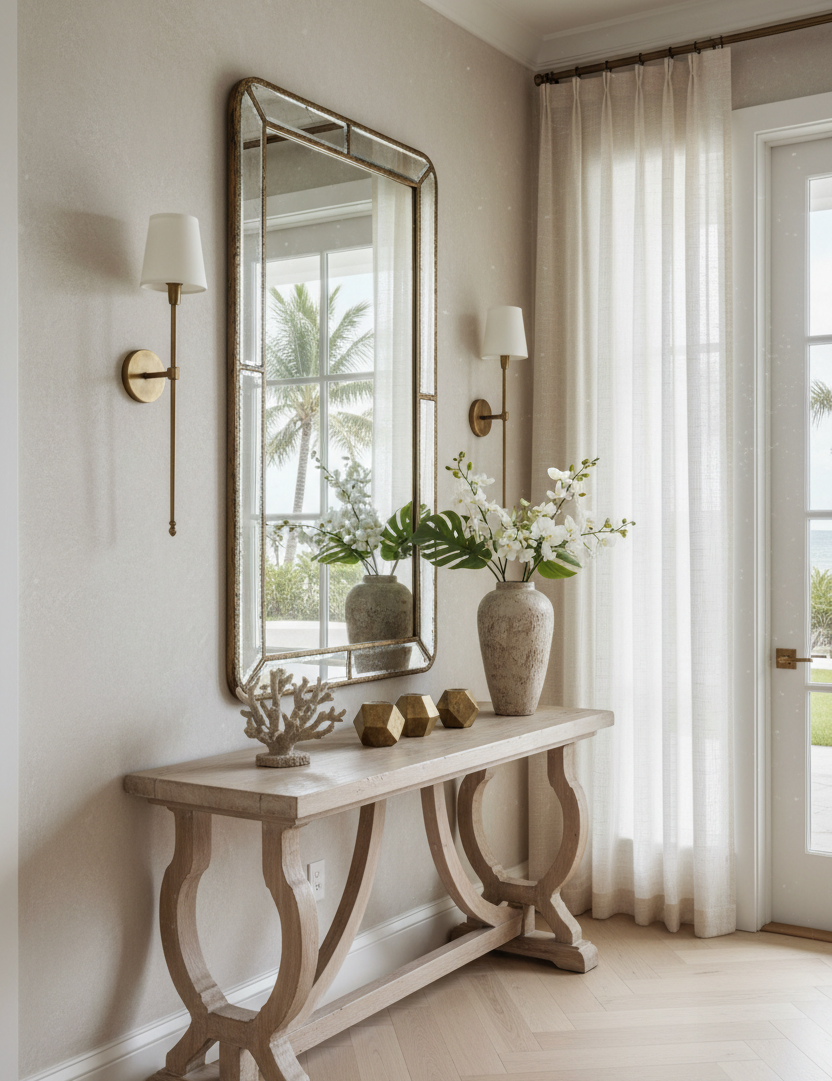 How to Design a Luxury Entryway or Foyer for a Florida Coastal Home