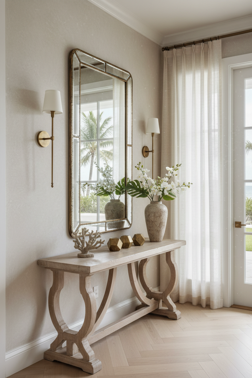 How to Design a Luxury Entryway or Foyer for a Florida Coastal Home