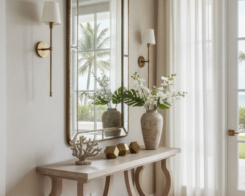 How to Design a Luxury Entryway or Foyer for a Florida Coastal Home