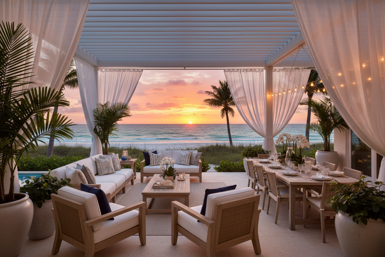 How to Design a Luxury Outdoor Living Space for a Florida Beach Home