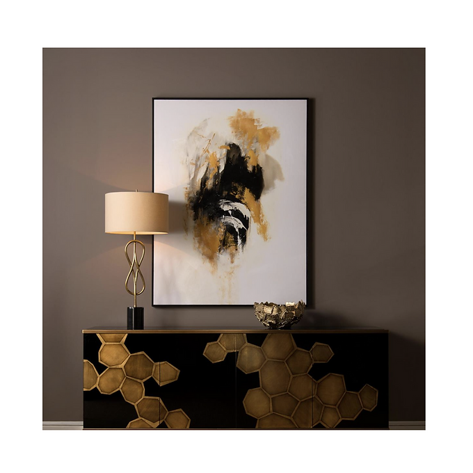 TEXTURE AND SHAPE BRASS WIDE BOWL