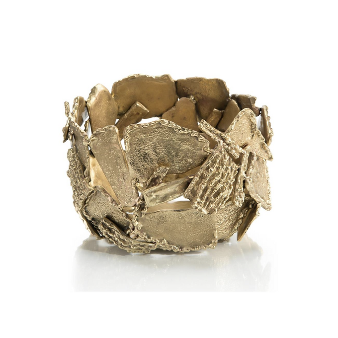 TEXTURE AND SHAPE BRASS PETITE BOWL