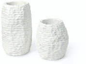 AMBROSE CHISELED MARBLE VASE, TALL