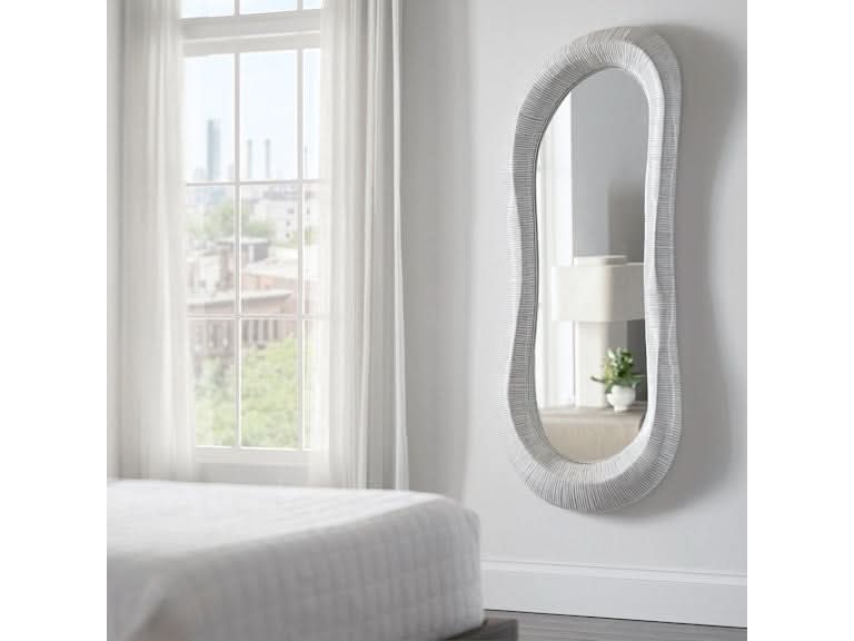 RAVENNA MIRROR LARGE, WHITEWASH
