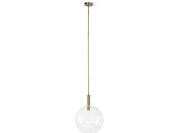BRONSON GLASS PENDANT LARGE GLOBE, BRASS