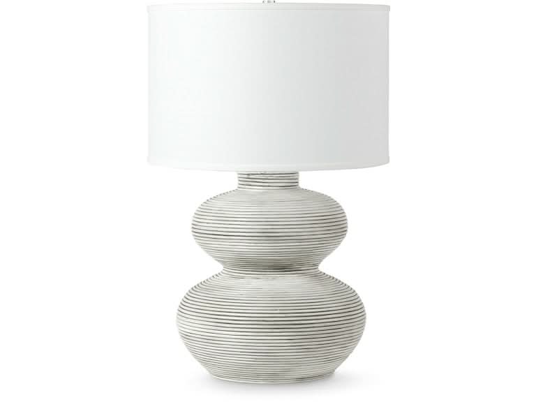 HEWITT TABLE LAMP TALL WHITEWASH