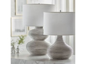 HEWITT TABLE LAMP TALL WHITEWASH