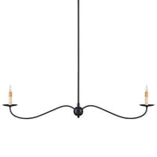 SAXON BLACK LINEAR CHANDELIER