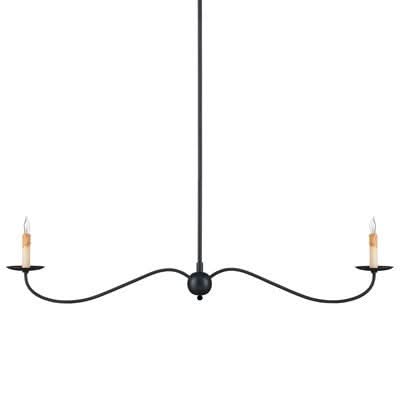 SAXON BLACK LINEAR CHANDELIER