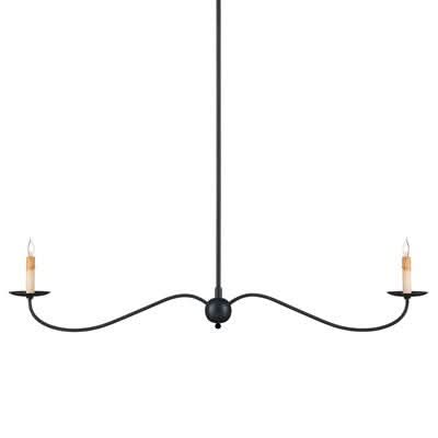 SAXON BLACK LINEAR CHANDELIER