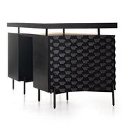 RAFFAEL DESK - CARVED BLACK WASH