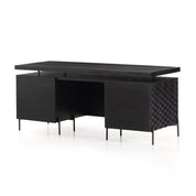RAFFAEL DESK - CARVED BLACK WASH