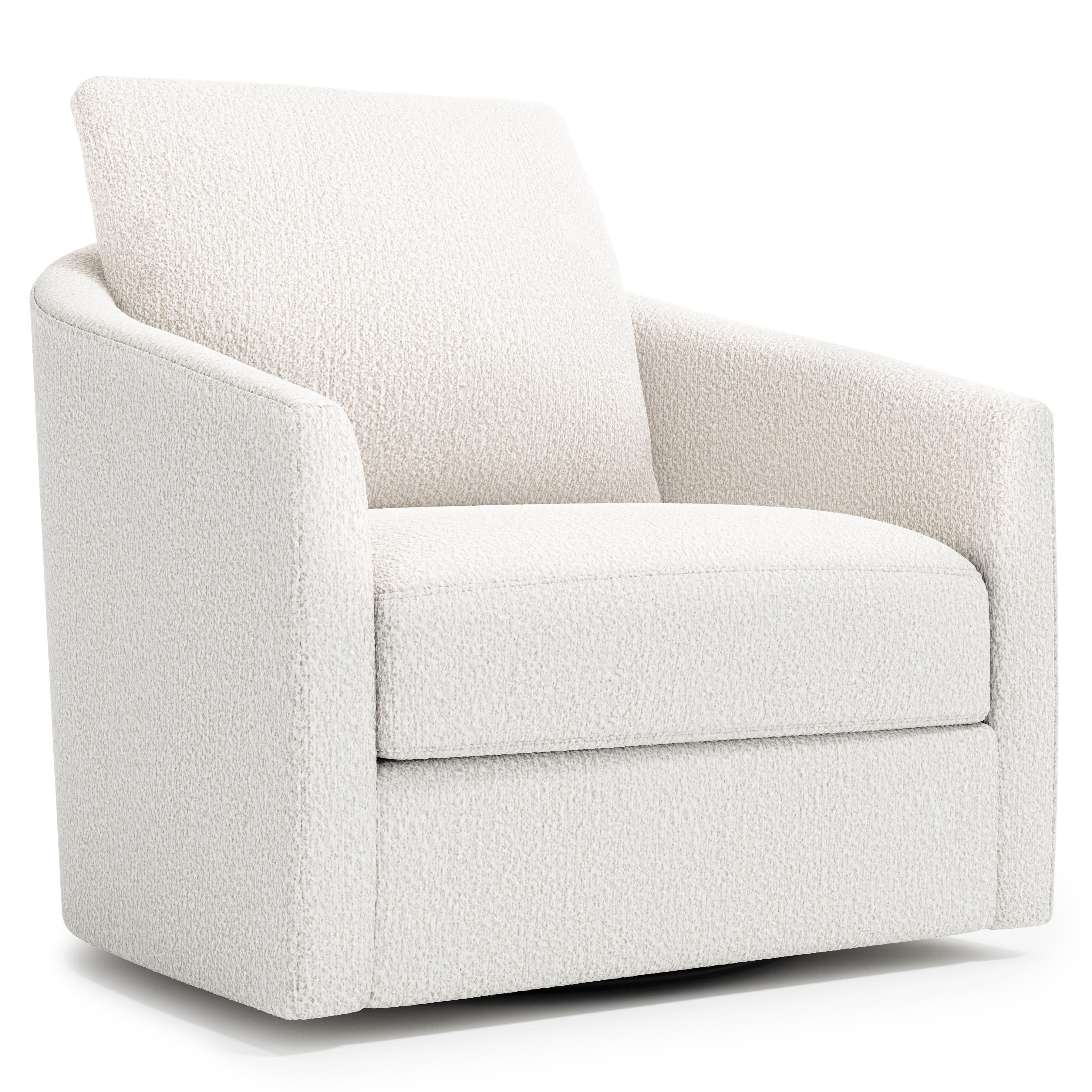Bernhardt Astoria Swivel Chair – Curved Upholstered