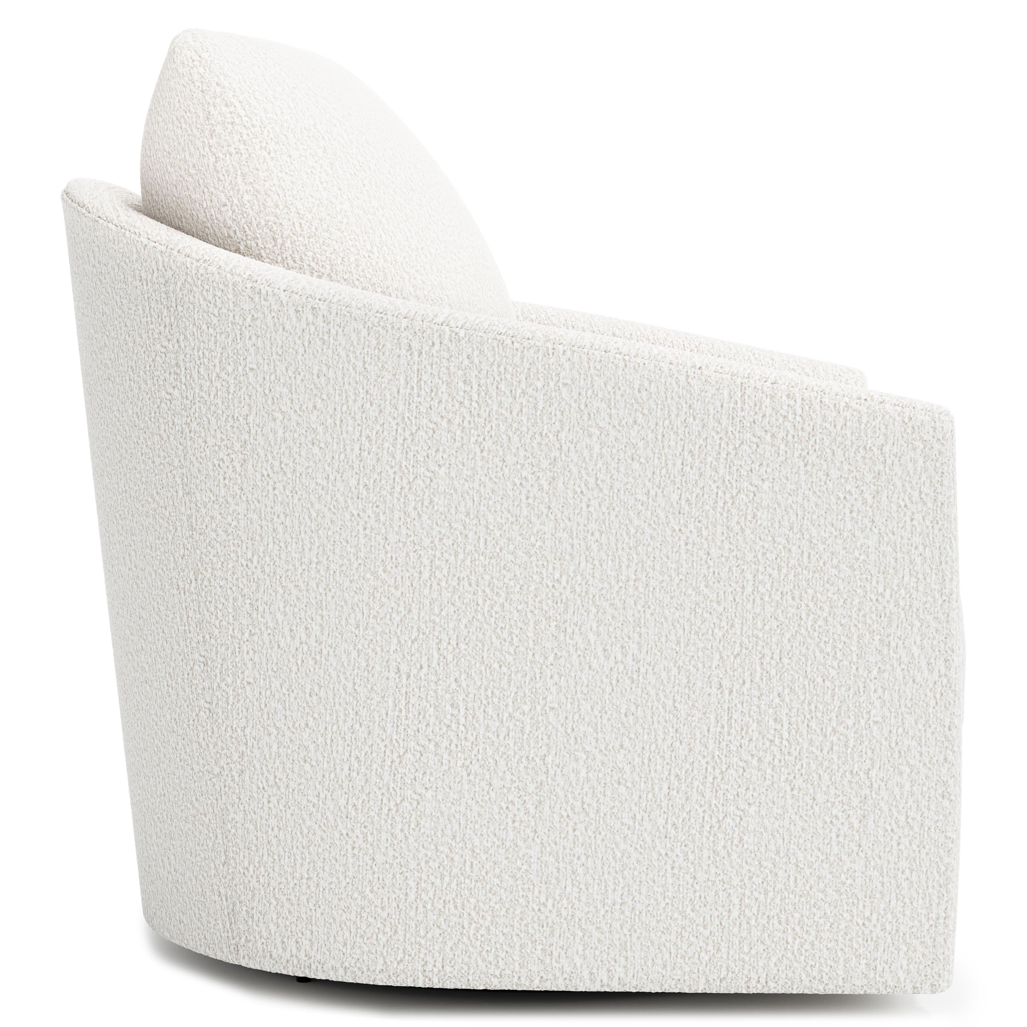 Bernhardt Astoria Swivel Chair – Curved Upholstered