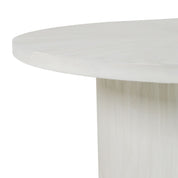 ZANE 42" ROUND MANGO WOOD COFFEE TABLE, KD, WHITE WASH