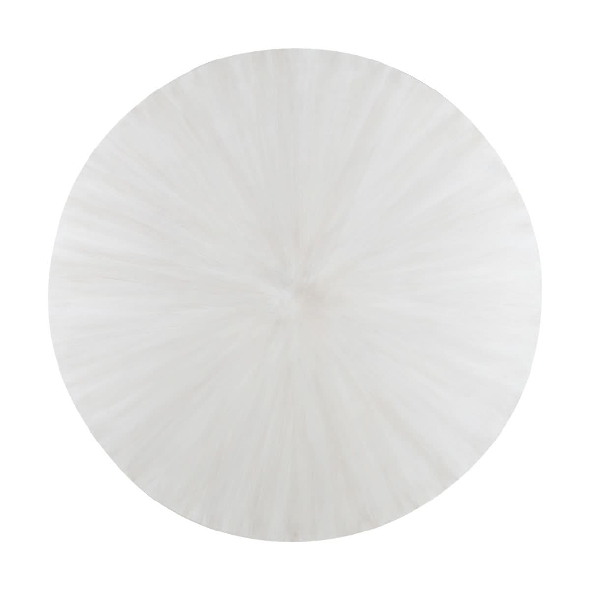 ZANE 42" ROUND MANGO WOOD COFFEE TABLE, KD, WHITE WASH