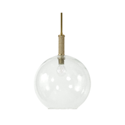 BRONSON GLASS PENDANT LARGE GLOBE, BRASS