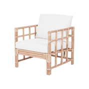 BAYU OPEN SQUARE LATTICE FRAME RATTAN OCCASIONAL CHAIR