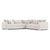 Helena Fabric Sectional Metal Foot
