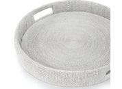 MONARCH ROUND TRAY SMALL WHITE SAND
