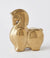 Greek Fat Horse – Head Down – Reactive Gold