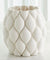 Pillowed Printed Vase – Matte White – Large
