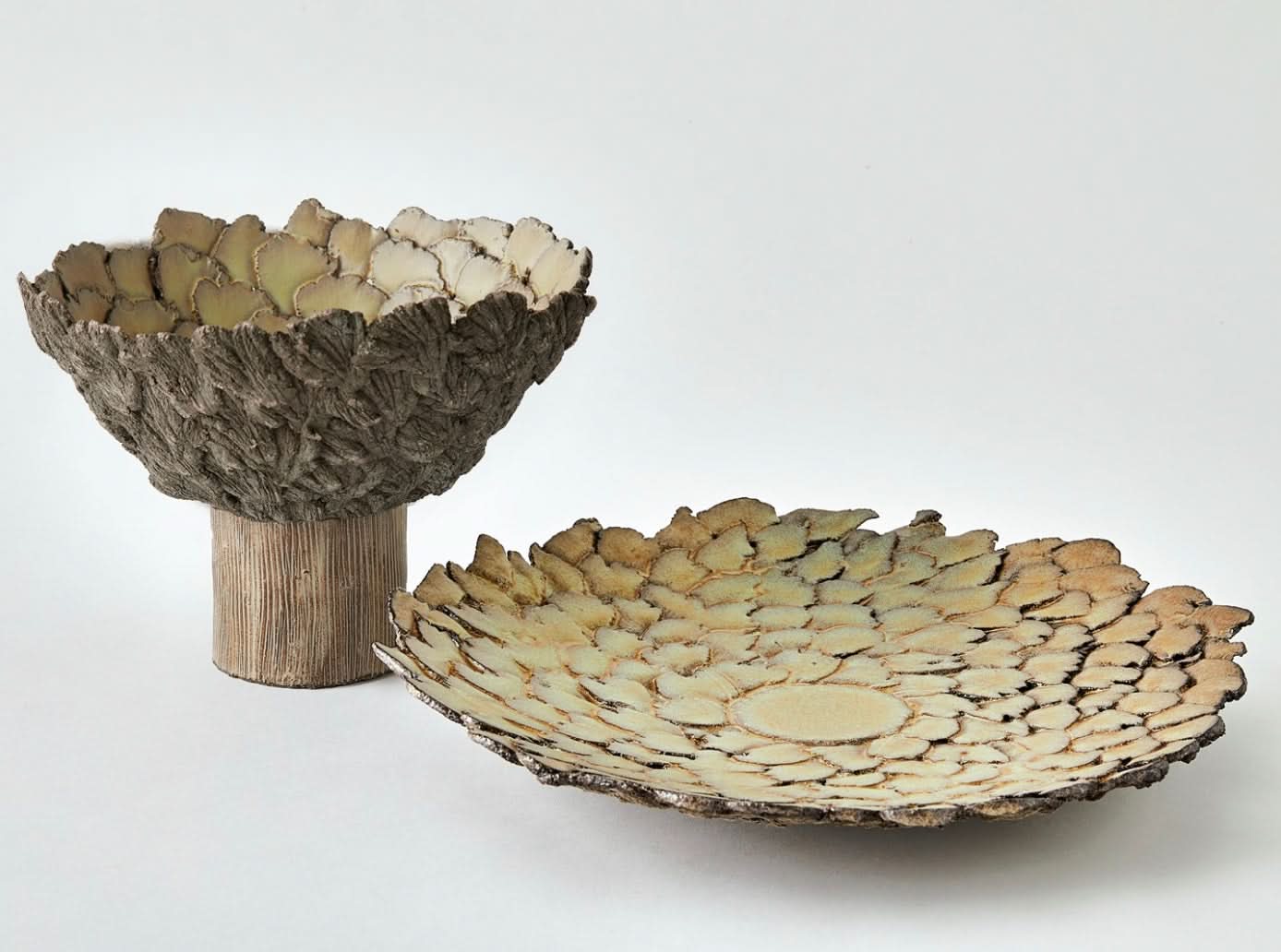 Petaled Pedestal Compote – Natural