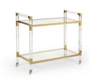 Acrylic Bar Cart – Brass