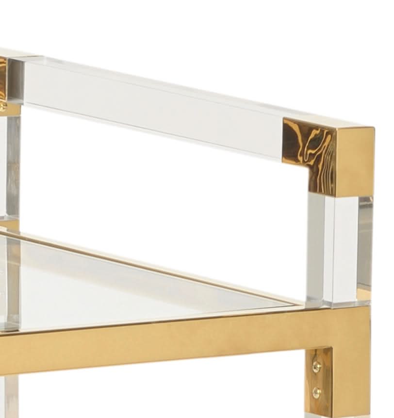 Acrylic Bar Cart – Brass