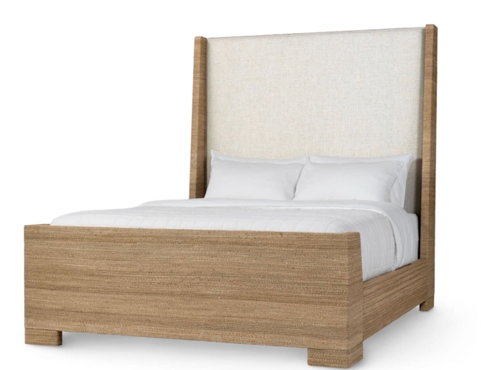 Woodside Sleigh Bed Queen Natural