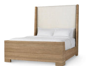 Woodside Sleigh Bed Queen Natural