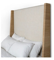 Woodside Sleigh Bed Queen Natural