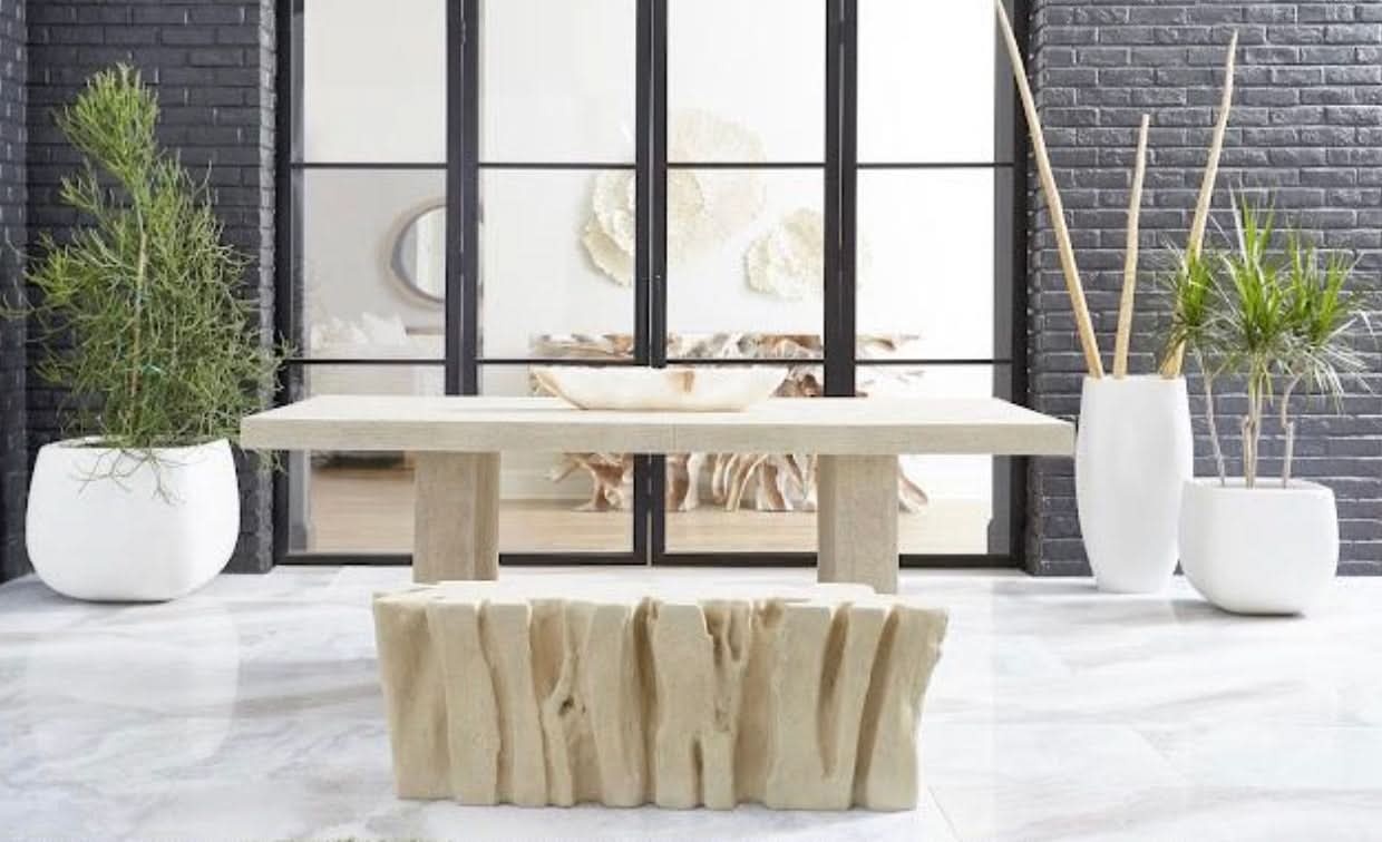 Freeform Root Bench Roman Stone
