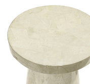 Foley Stone Outdoor Side Table White