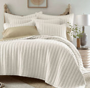 Urban Bamboo Ivory Coverlet-King-Ivory