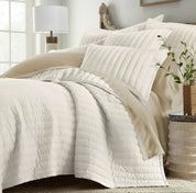 Urban Bamboo Ivory Coverlet-King-Ivory