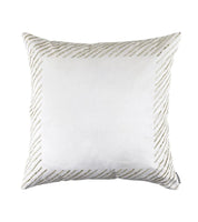 Sparkle Euro Pillow – Ivory Velvet & Buff Embroidery