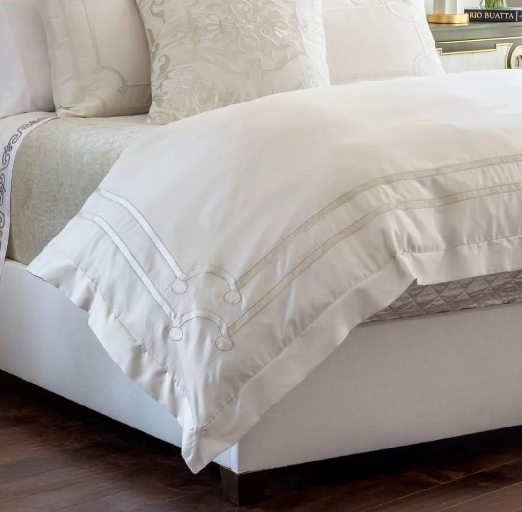 Vendome Duvet Cover-Queen- Ivory
