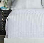 Tessa Quilted Coverlet- White Linen-King